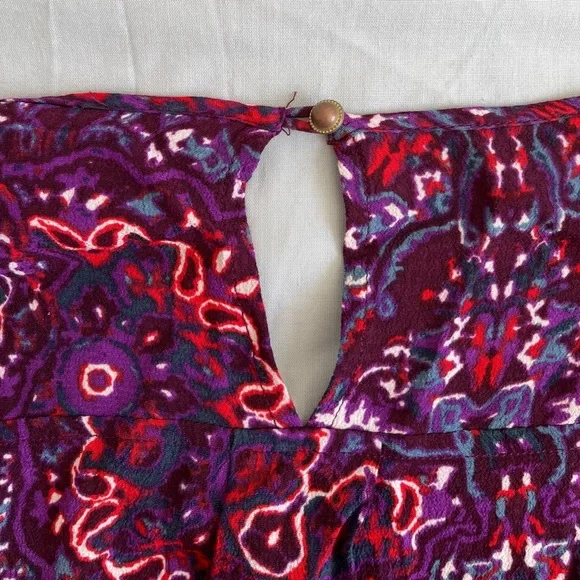 TIgerlily Women’s Playsuit Size 12 Long Sleeves Purple Red Pre Owned. - Picture 11 of 13